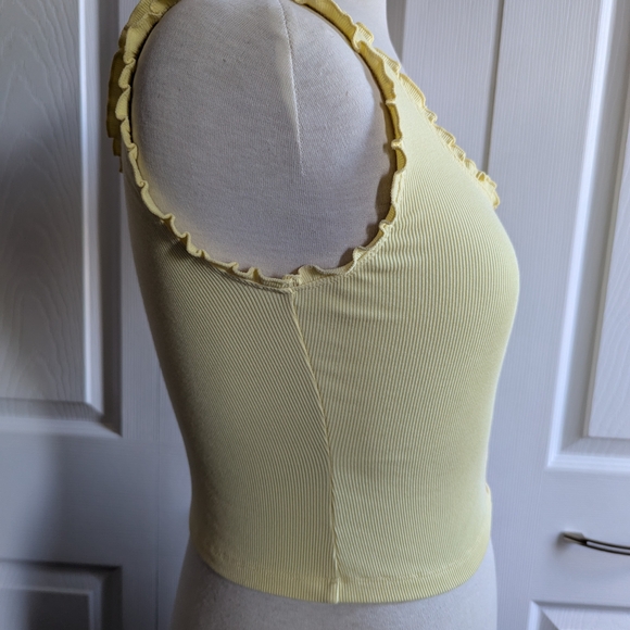 Wilfred Light Yellow Ruffled Tank Top - Picture 2 of 5